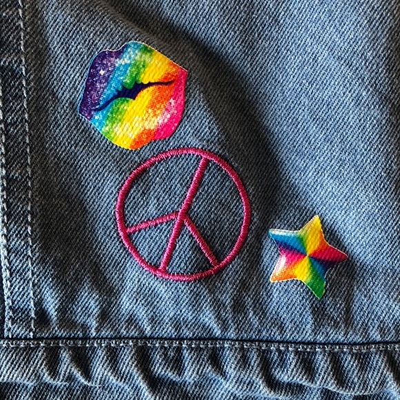 Vintage XOXO Lisa Frank  by Doe M (jr) Jean vest - Picture 4 of 11